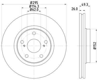 Disque de frein HELLA 8DD 355 114-281