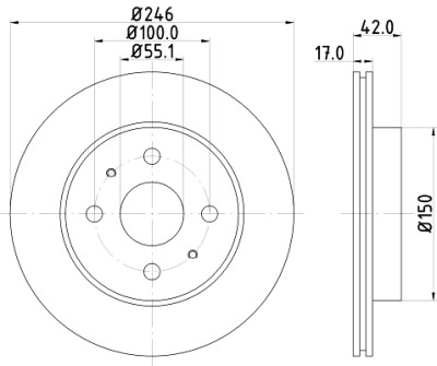 Disque de frein HELLA 8DD 355 114-421