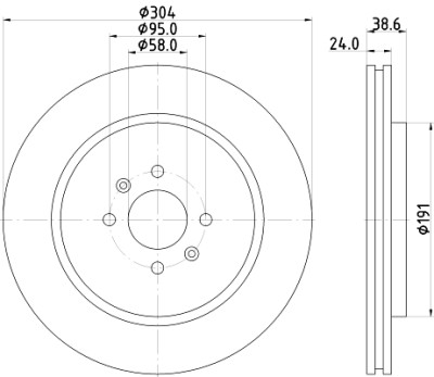 Disque de frein HELLA 8DD 355 114-871