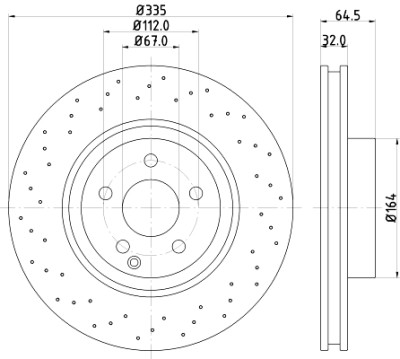 Disque de frein HELLA 8DD 355 115-011