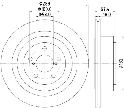 Disque de frein HELLA 8DD 355 115-121