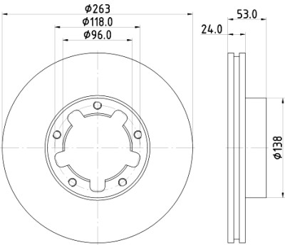 Disque de frein HELLA 8DD 355 115-221