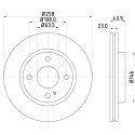 Disque de frein HELLA 8DD 355 115-371