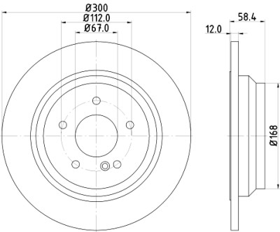 Disque de frein HELLA 8DD 355 115-411