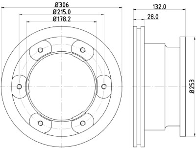Disque de frein HELLA 8DD 355 115-551