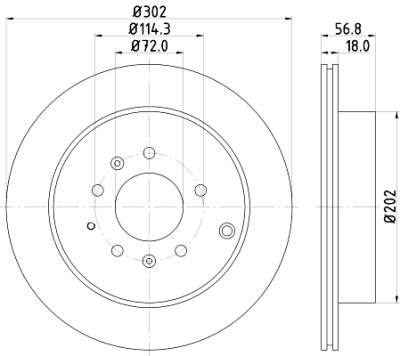 Disque de frein HELLA 8DD 355 115-791