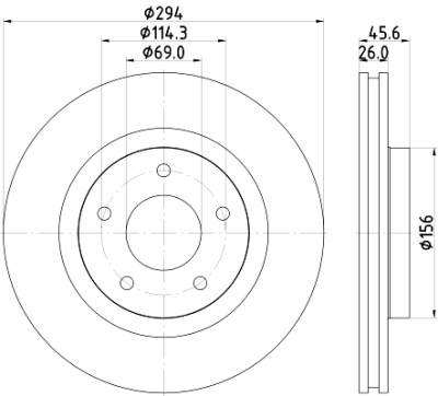 Disque de frein HELLA 8DD 355 115-911