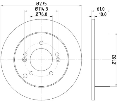 Disque de frein HELLA 8DD 355 115-991