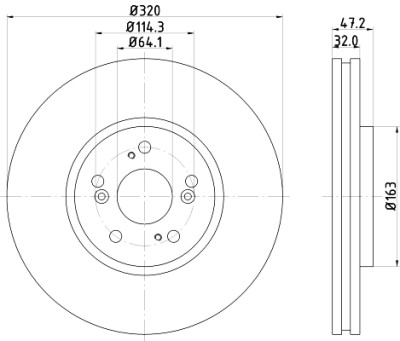 Disque de frein HELLA 8DD 355 116-091