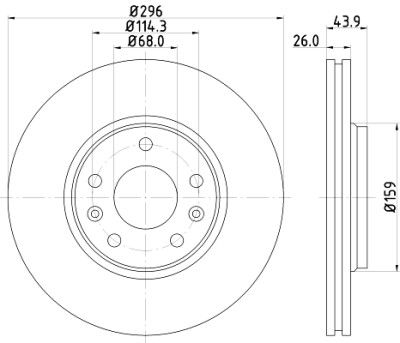 Disque de frein HELLA 8DD 355 116-161
