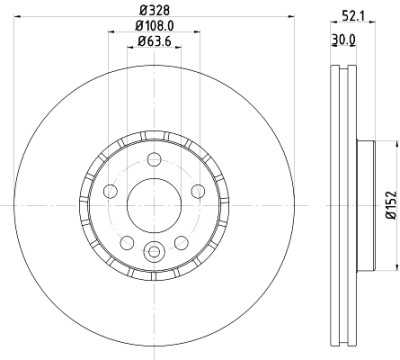Disque de frein HELLA 8DD 355 116-181