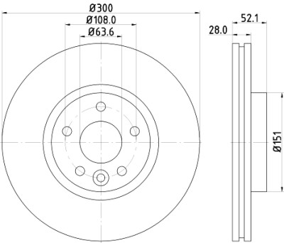 Disque de frein HELLA 8DD 355 116-221