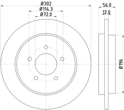 Disque de frein HELLA 8DD 355 116-271