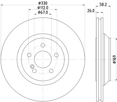 Disque de frein HELLA 8DD 355 116-281