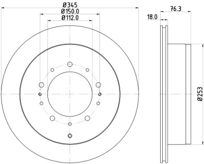 Disque de frein HELLA 8DD 355 116-331