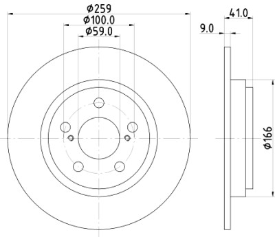 Disque de frein HELLA 8DD 355 116-401