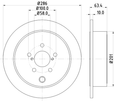 Disque de frein HELLA 8DD 355 116-421