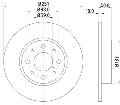 Disque de frein HELLA 8DD 355 116-441
