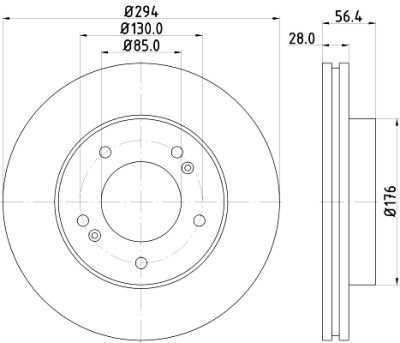 Disque de frein HELLA 8DD 355 116-471
