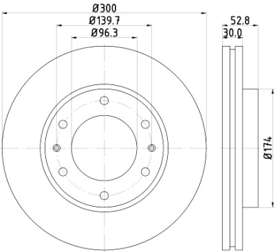Disque de frein HELLA 8DD 355 116-481