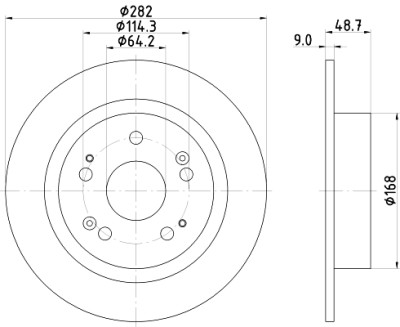 Disque de frein HELLA 8DD 355 116-521
