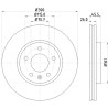 Disque de frein HELLA 8DD 355 116-591