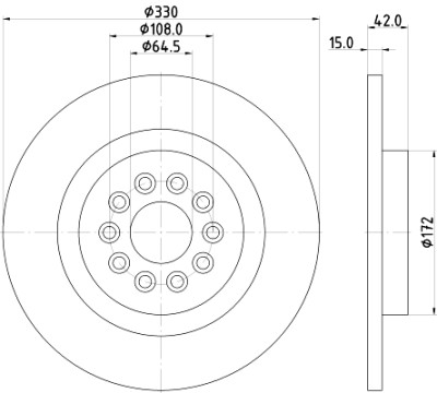 Disque de frein HELLA 8DD 355 116-711