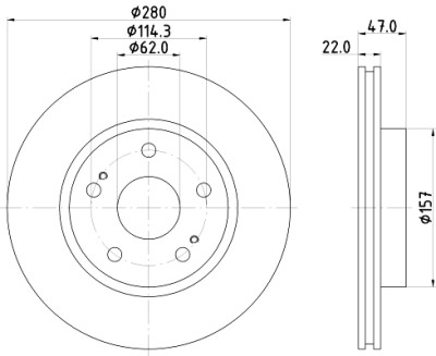 Disque de frein HELLA 8DD 355 116-771