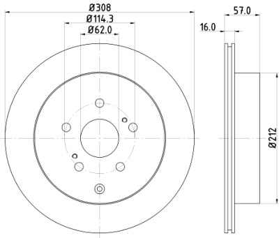 Disque de frein HELLA 8DD 355 116-781