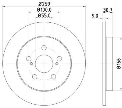 Disque de frein HELLA 8DD 355 116-901