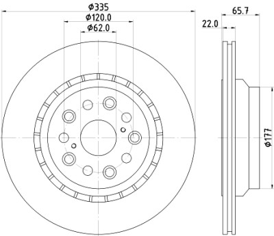 Disque de frein HELLA 8DD 355 116-931