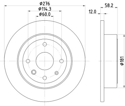 Disque de frein HELLA 8DD 355 116-991