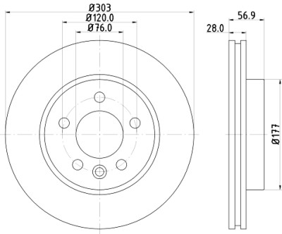 Disque de frein HELLA 8DD 355 117-151