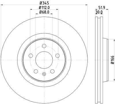 Disque de frein HELLA 8DD 355 117-181