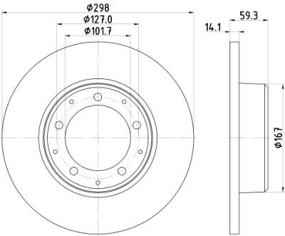 Disque de frein HELLA 8DD 355 117-271