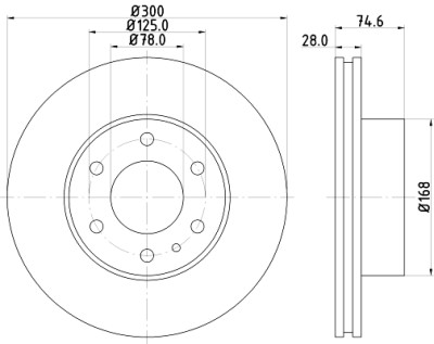 Disque de frein HELLA 8DD 355 117-471