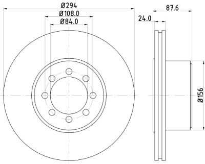 Disque de frein HELLA 8DD 355 117-481