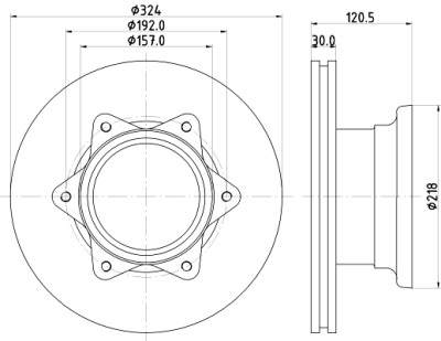 Disque de frein HELLA 8DD 355 117-551