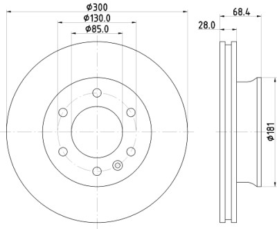 Disque de frein HELLA 8DD 355 117-621