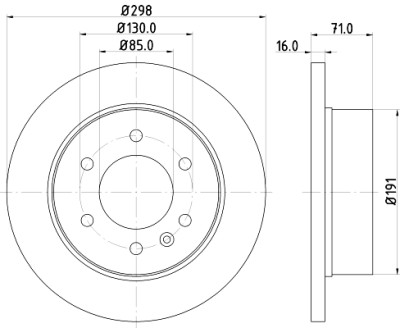Disque de frein HELLA 8DD 355 117-641