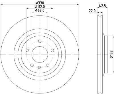 Disque de frein HELLA 8DD 355 117-721