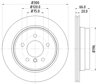Disque de frein HELLA 8DD 355 117-831