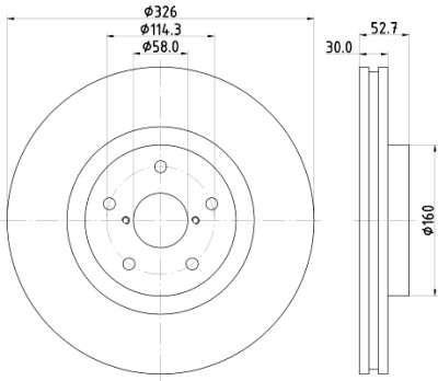 Disque de frein HELLA 8DD 355 117-861