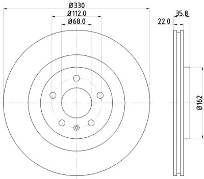 Disque de frein HELLA 8DD 355 118-021