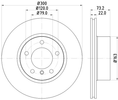Disque de frein HELLA 8DD 355 118-041
