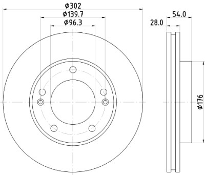 Disque de frein HELLA 8DD 355 118-081