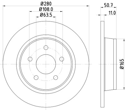 Disque de frein HELLA 8DD 355 118-211