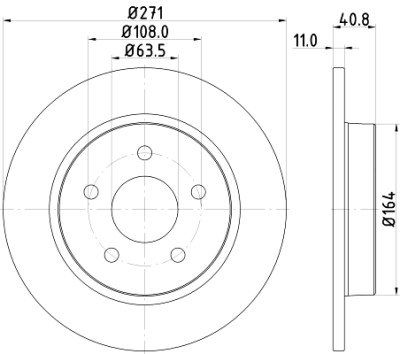 Disque de frein HELLA 8DD 355 118-221