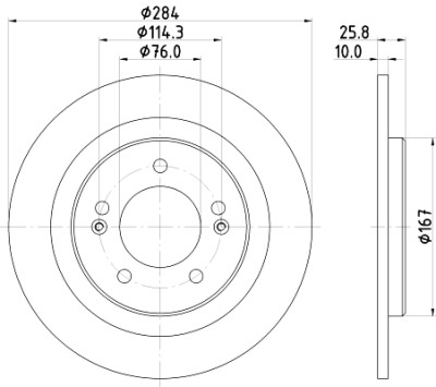 Disque de frein HELLA 8DD 355 118-361