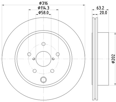 Disque de frein HELLA 8DD 355 118-451